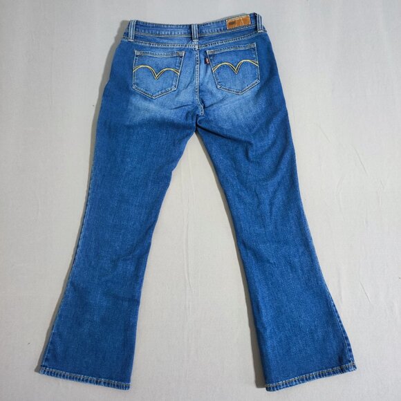 Levi's jeans women's junior 11 S/C denim blue colour boot cut low-rise cowgirl - Picture 3 of 14